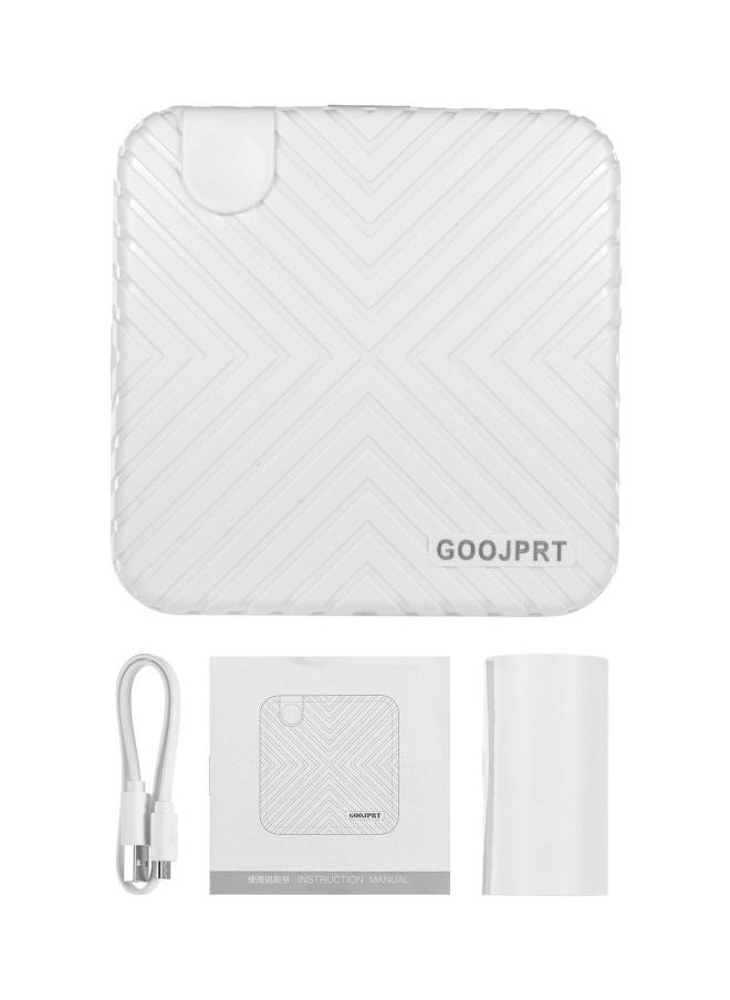 NIBEMINENT Pocket Bluetooth Mini Printer White  - Image 2