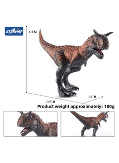 Boy's Solid Dinosaur Toy Tyrannite Tyrannosaurus Raptor Simulation Animal Model Jurassic Children's Gift-Color:Brown Beef Dragon
