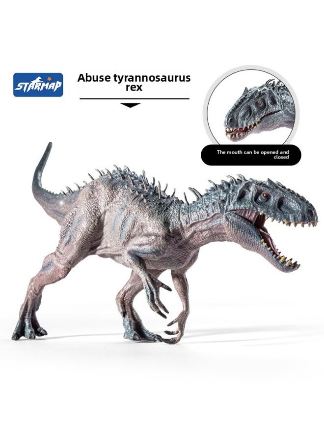null - Boy's Solid Dinosaur Toy Tyrannite Tyrannosaurus Raptor Simulation Animal Model Jurassic Children's Gift-Color:Brown Beef Dragon - Image 1