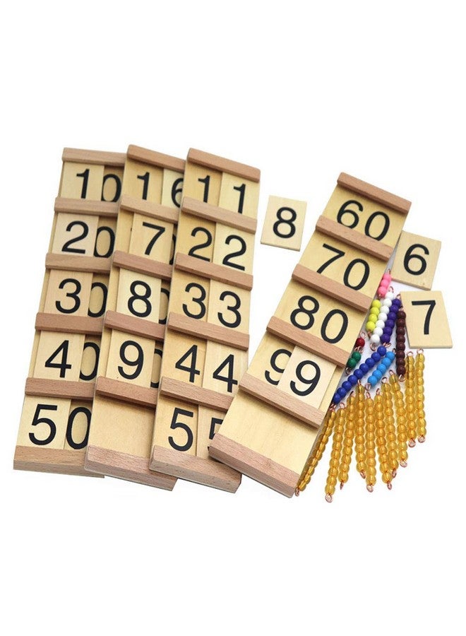 Kghios Montessori Math Toys Material for Toddlers Seguin Boards with Beads Home Edition,Montessori Seguin Boards & Beads - Image 1
