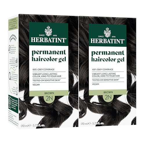 Herbatint Permanent Hair Dye 2N Brown For Up To 100 Gray Coverage of Resistant Gray Hair AmmoniaFree AlcoholFree Vegan Salon Influenced Hair color 575 fl oz 2 Pack - Image 2