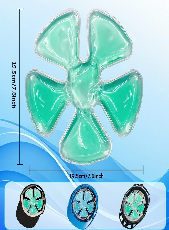 Deyuoau Helmet Ice Pack, Head Cooling Gel Ice Pack (2-Pack，Flexible Helmet-Style Cold Compress for Comfort，Hard Safe Hat Relief Cap - Image 2