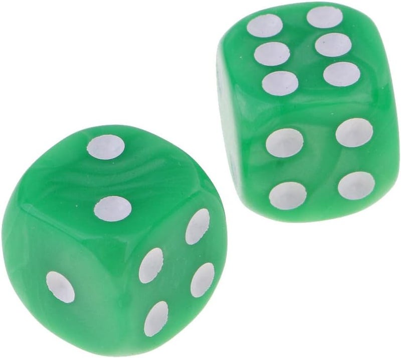 klarako Set of 50 Transparent D6 Six sided Dice  Green - Image 5