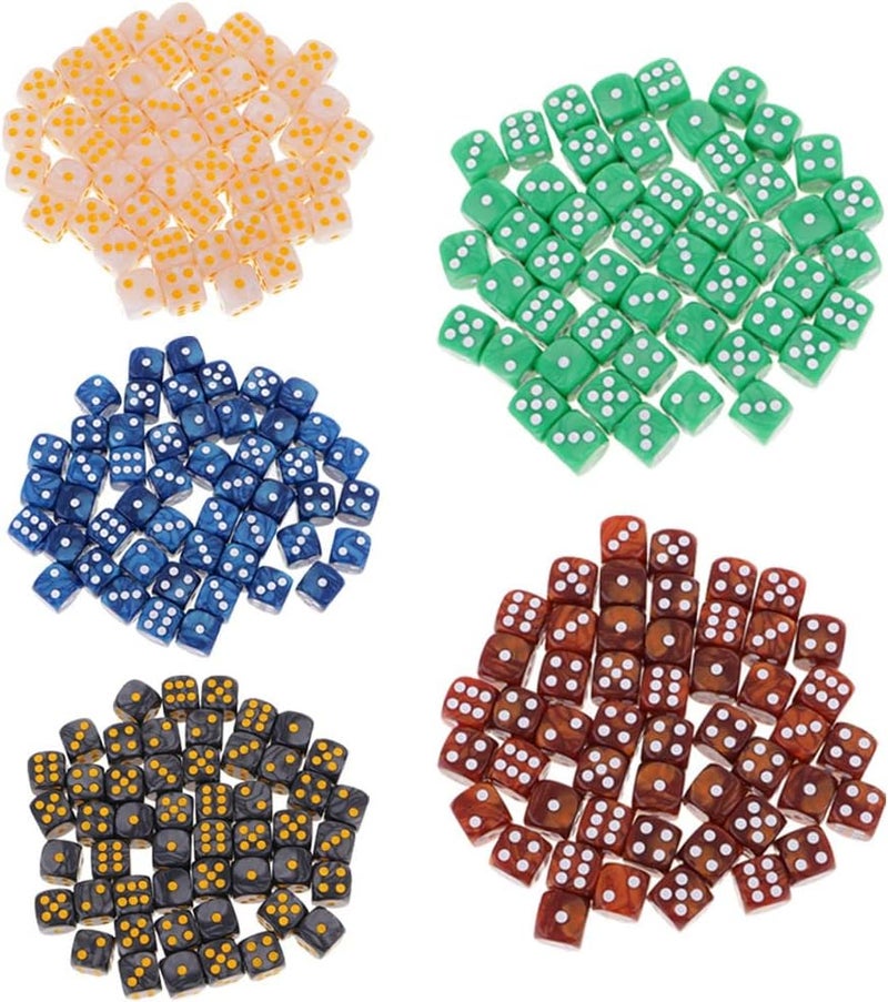 klarako Set of 50 Transparent D6 Six sided Dice  Green - Image 4