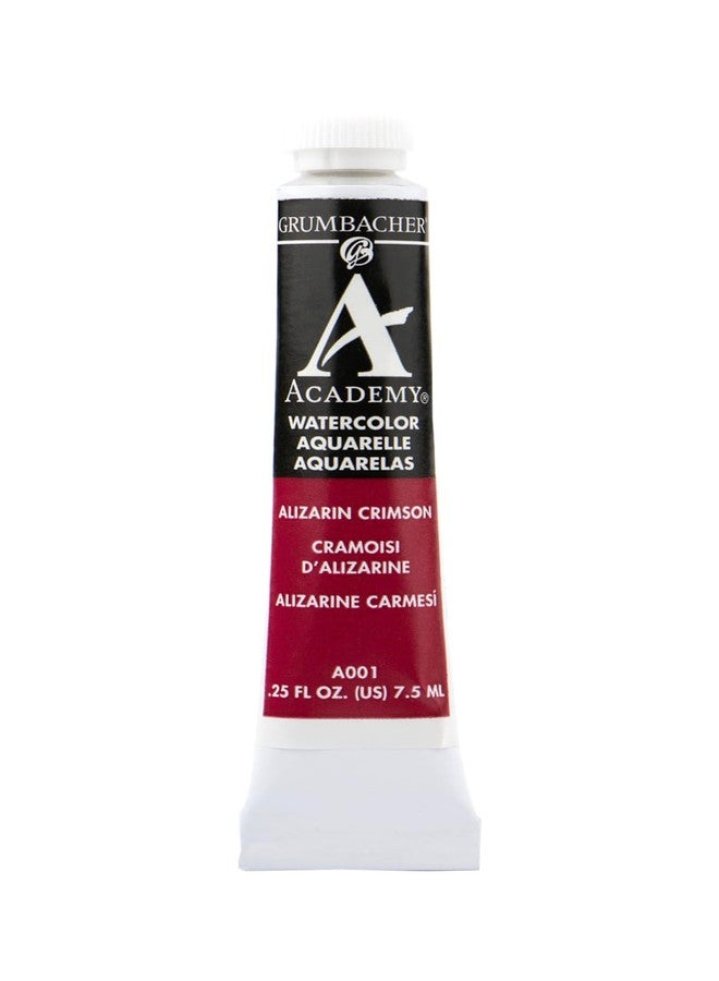 Grumbacher Academy Watercolor Paint, 7.5ml/0.25 Ounce, Alizarin Crimson (A001) - Image 1