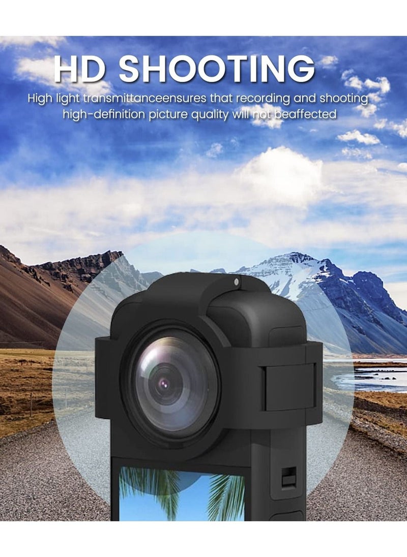 Y&D - Lens Guards for Insta360 X3, Transparent Protective Case Insta 360 ONE X3 Panoramic Action Camera Accessory - Image 1