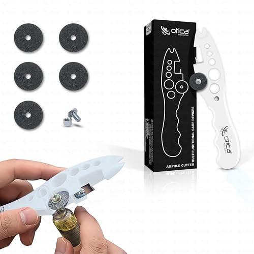OTICA Ampoule Cutter for Doctors Nurse, Glass Bottle Cap Remover Cutter Ampule Breaker for Hospital and Clinic (White) - Image 1