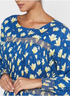 KASHKHA Striped Floral Printed Jalabiya  - Image 3