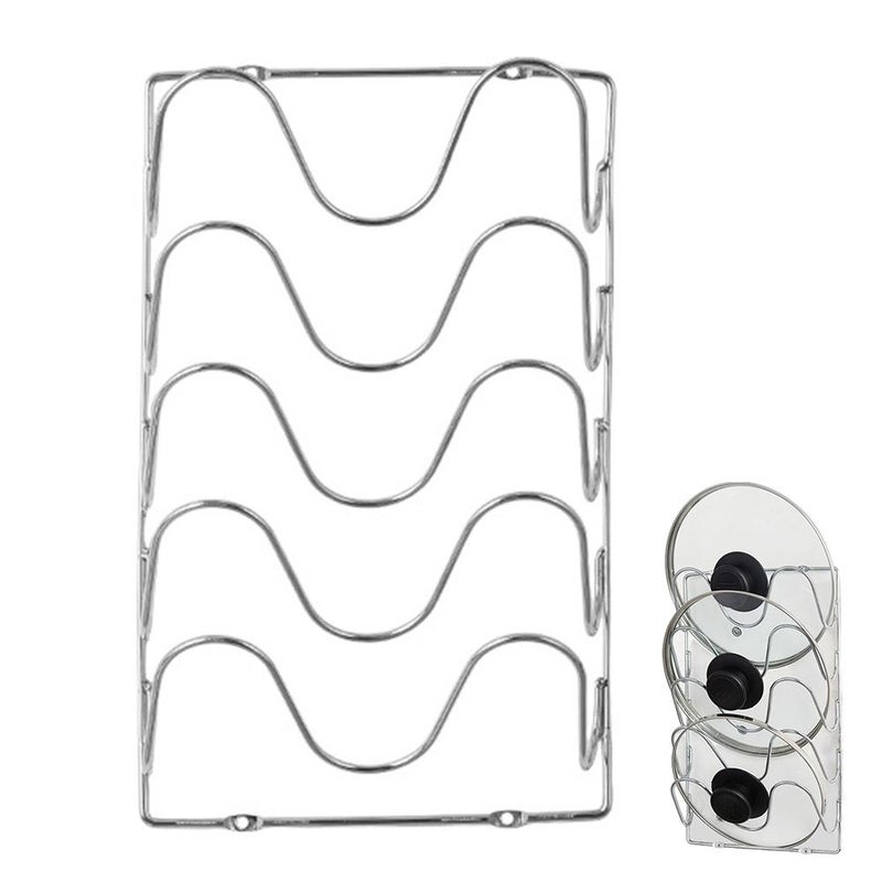 Wall-mounted pot lid rack, kitchen storage rack, large cutting board holder, multi-layer cutting board rack for home use. - Image 1