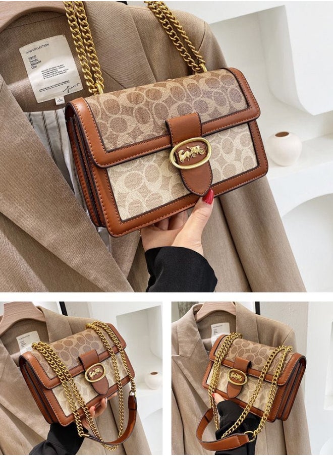 Generic Women's Fashion Retro Shoulder Bag, Ladies Large Capacity Crossbody Bag Sling Bag Side Bag Carry Bag, PU Leather Handbag Tote Bags Clutch Bag Satchel Bag for Daily Commuter/Banquet/Party/Campus  - Image 5