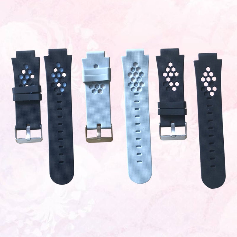 6 Pcs Children Phone Watch Silicone Watchband Watch Strap for Children Kids (Black- - - ) - Image 1