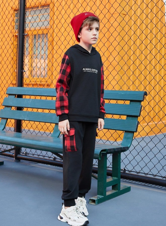 Arshiner Boys Letter Printed Hoodie Sweatshirt Tops+Sweatpants Baby Boys 2PCS Outfits Set Size 6 - Image 3