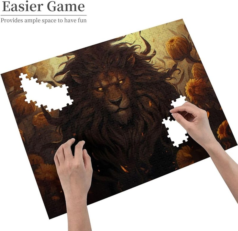 لغز الأسد في الزهرة 500 قطعة للكبار 20.4 × 15 ديكور منزلي - Image 4