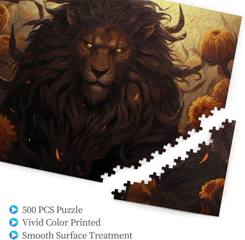 لغز الأسد في الزهرة 500 قطعة للكبار 20.4 × 15 ديكور منزلي - Image 3