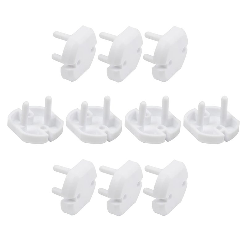 Fielect Outlet Plugs Covers Childproof EU Plug Protectors Electric Socket Cover Electrical Protector 2-Hole White 30Pcs - Image 1
