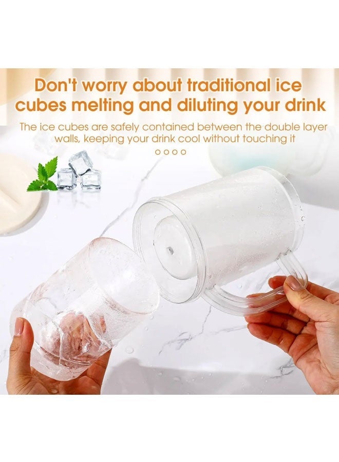 2 pcs，Summer New Double Layer Large Capacity Home Iced Drink Mug (Craft Drink Mug) Upgraded Version - Image 4