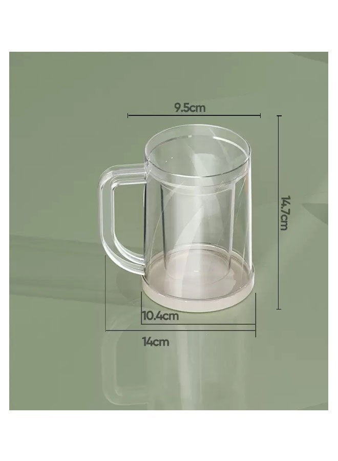 2 pcs，Summer New Double Layer Large Capacity Home Iced Drink Mug (Craft Drink Mug) Upgraded Version - Image 2