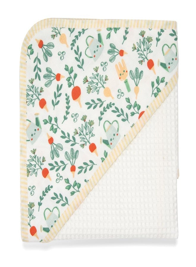 TIDY SLEEP Waffle Design Baby Bath Towel - Ultra Soft, Highly Absorbent Garden Delight - Image 1