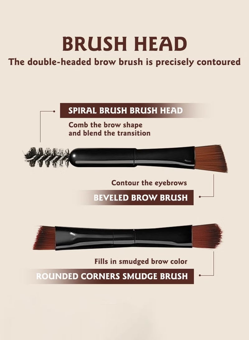 OCHEAL Eyebrow Powder Makeup Kit-3 Colors Eye Brow Powder Tinted Palette Professional Eye Makeup Eyebrow Filler - Image 4
