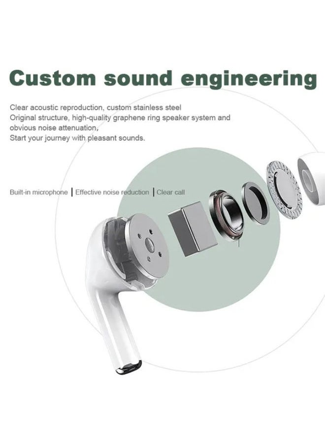 SHOPI - InPods Pro Wireless Bluetooth Earphone In Ear Earbuds Smart Touch Stereo Headphones Macaron TWS Bluetooth 5.0 Sports Gaming Headset For IOS Android Phone Huawei Xiaomi Samsung OPPO Vivo - PINK - Image 1