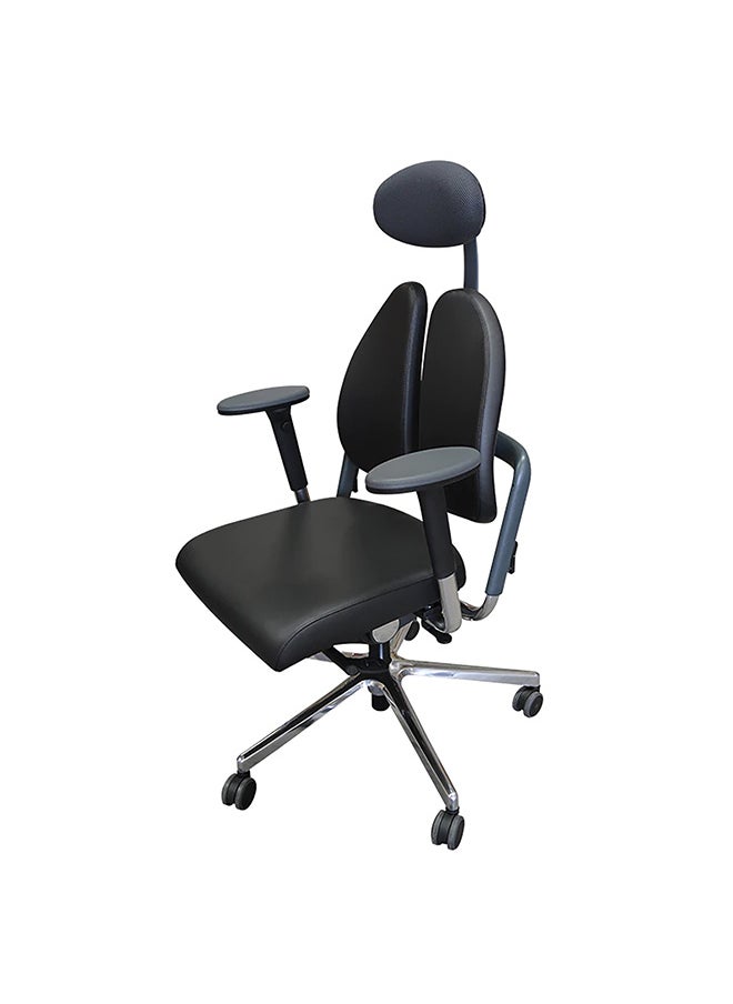 BACK COMFORT Dual Back Office Chair | Ergonomic Support for Neck and Back | Premium Leather | Made in Poland with 5-Year Warranty  - Image 2