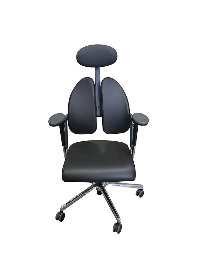 BACK COMFORT Dual Back Office Chair | Ergonomic Support for Neck and Back | Premium Leather | Made in Poland with 5-Year Warranty  - Image 1