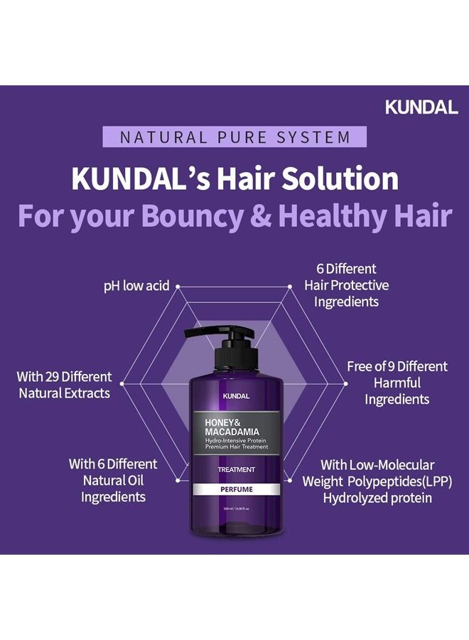 KUNDAL White Musk Honey&Macadamia Hydro-Intensive Protein Premium Nature Hair Treatment 200ml - Image 2