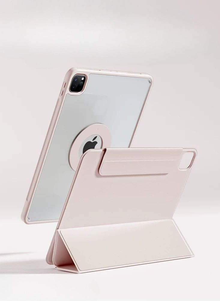 Case for iPad Air 13 inch M2 2024/2025 iPad Pro 12.9 inch (6th/5th/4th/3rd Gen 2022-2018), Removable Magnetic Cover with Apple Pencil Holder, Portrait and Landscape Stand, Auto Wake/Sleep (Pink) - Image 1