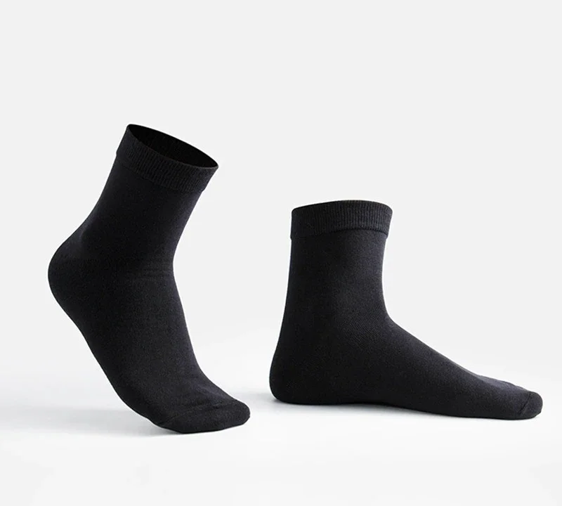 Bgk 10 Pairs Men's Black+Grey Socks 100 Cotton