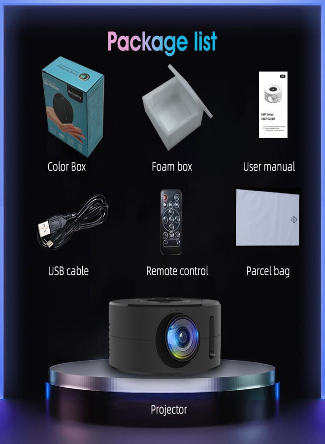 YT200 cross-border factory home wired same-screen children's led projector mini mini portable projector - Image 5