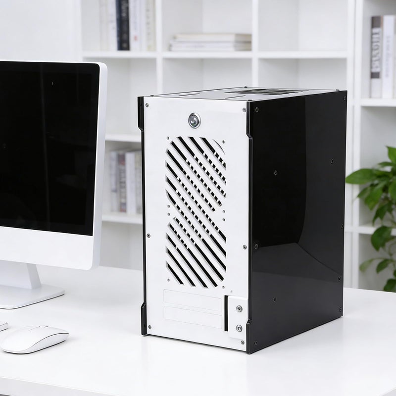 علبة الكمبيوتر الشخصي الصغير ITX لوحة الأكريليك الشفافة 360 تهوية تدعم مزود الطاقة SFX بطول بطاقة الرسومات 180 مم - Image 5