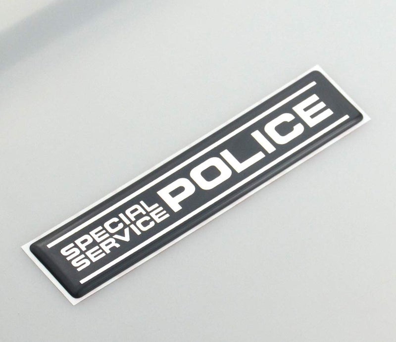 EmbRoom 1x Special Service Police Interceptor Sedan Trunk Emblem Decal 3D Badge Sticker Nameplate Replacement For Explorer Taurus Crown Victorias (Chrome Black) - Image 2