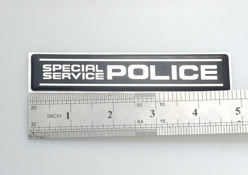 EmbRoom 1x Special Service Police Interceptor Sedan Trunk Emblem Decal 3D Badge Sticker Nameplate Replacement For Explorer Taurus Crown Victorias (Chrome Black) - Image 3