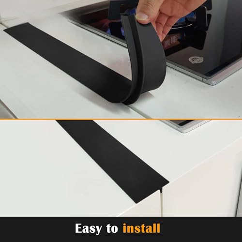 MTROYALDIA Silicone Stove Counter Gap Cover 21", Easy Clean Gap Filler Sealing Spills Between Kitchen Counter, Appliances,Stovetop, Oven, Washing Machine, Washer, Dryer Set of 2 - Image 5