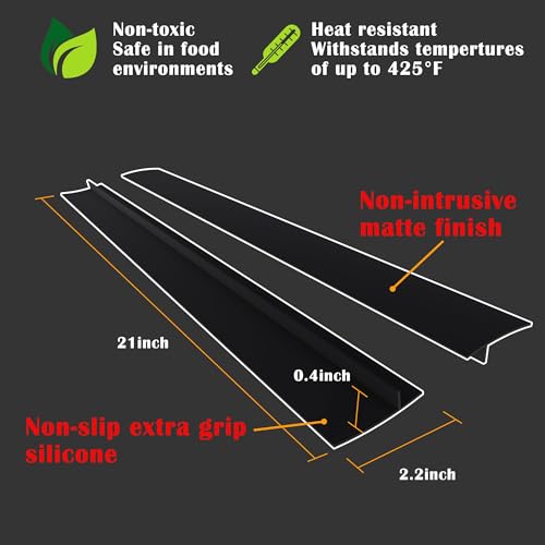 MTROYALDIA Silicone Stove Counter Gap Cover 21", Easy Clean Gap Filler Sealing Spills Between Kitchen Counter, Appliances,Stovetop, Oven, Washing Machine, Washer, Dryer Set of 2 - Image 4