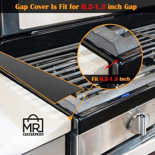 MTROYALDIA Silicone Stove Counter Gap Cover 21", Easy Clean Gap Filler Sealing Spills Between Kitchen Counter, Appliances,Stovetop, Oven, Washing Machine, Washer, Dryer Set of 2 - Image 2