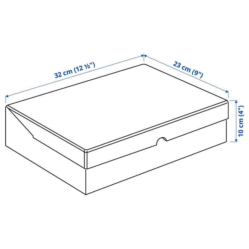 Baitique Recycled Cardboard Storage Box with Lid, 32x23x10 cm - Image 5