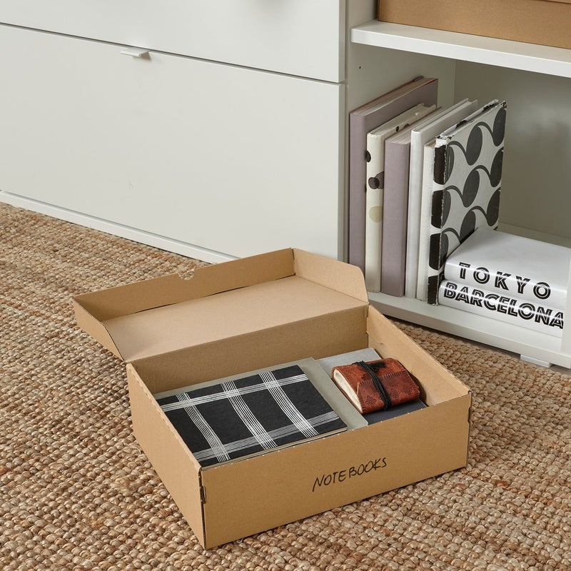 Baitique Recycled Cardboard Storage Box with Lid, 32x23x10 cm - Image 2