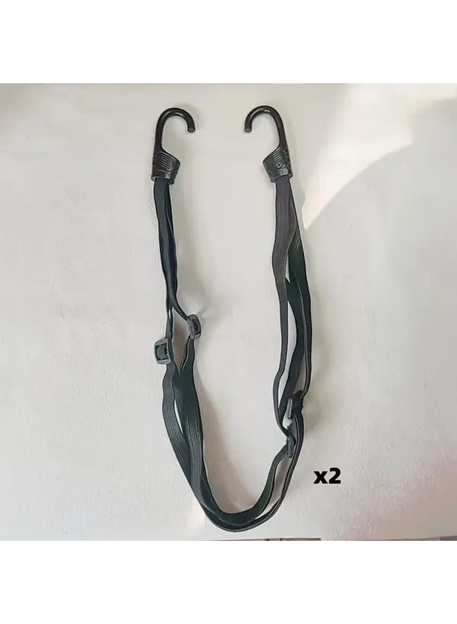 2pcs 90cm Heavy Duty Motorcycle Scooter Luggage Straps 4 in 1 Locking Hooks - Image 1