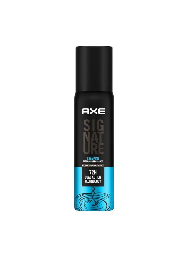 Axe Champion Fresh Aqua Fragrance Body Deodorant 72H Dual Action Technology 122ml - Image 1