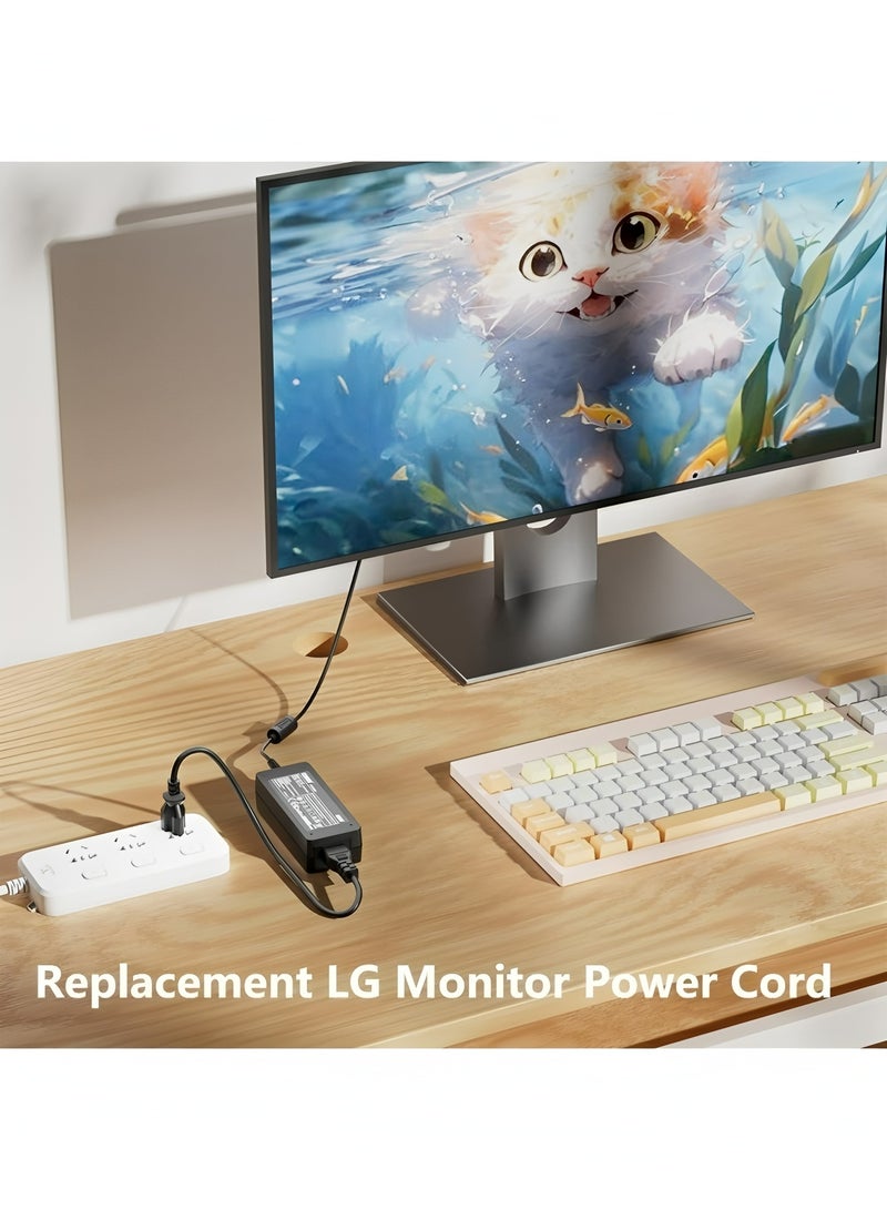 Apluynm 19V 2.1A AC Adapter for LG Monitors 40W Power Supply Compatible with Select LG 19-32 Inch LED LCD Displays Replacement Power Cord for Ultrawide Monitor Models - Image 5