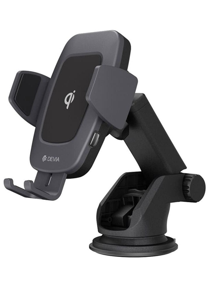 DEVIA EA195 Navigation Magnetic Wireless Charger Car Mount - Black - Image 1