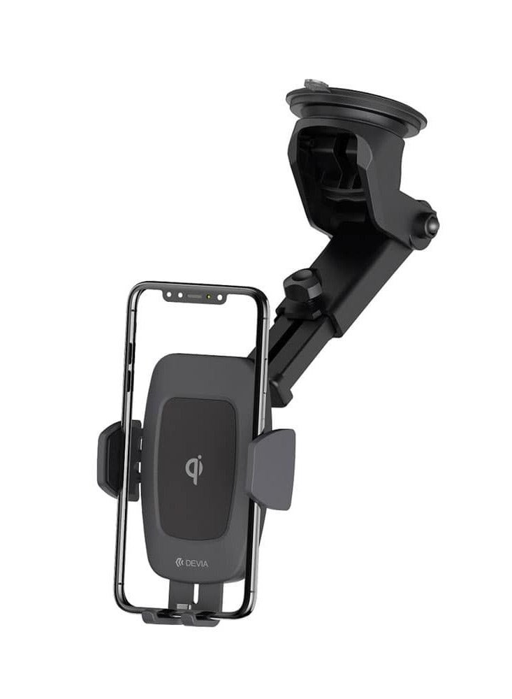 DEVIA EA195 Navigation Magnetic Wireless Charger Car Mount - Black - Image 5