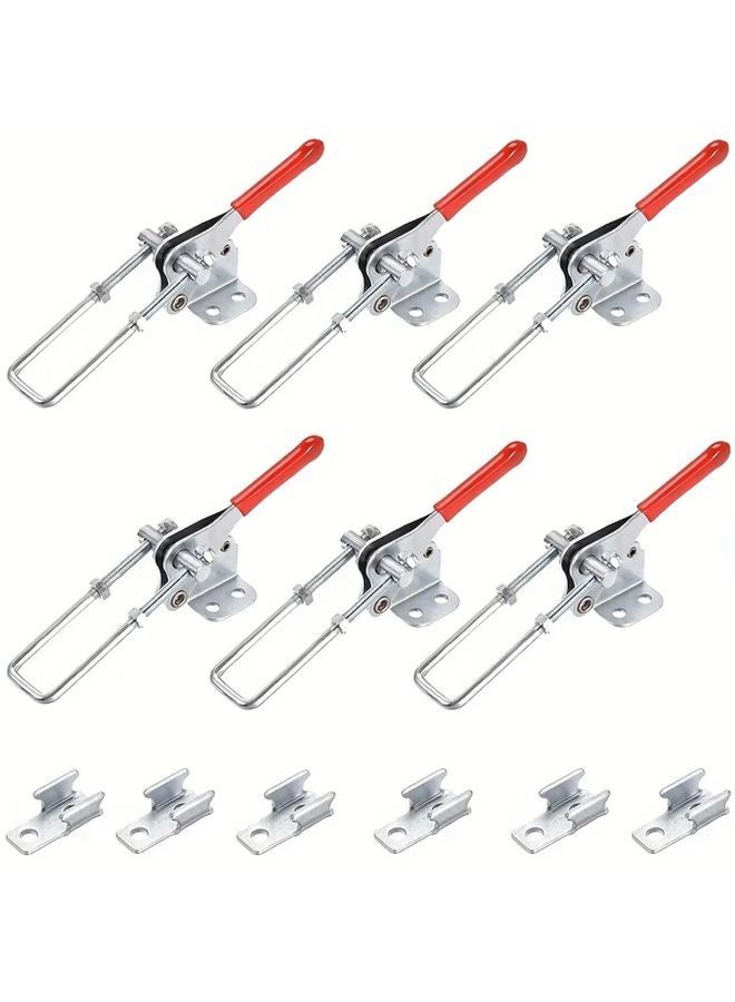 Heavy Duty Toggle Latch Clamps 2000Lbs Locking Mechanism Industrial Metal Construction 6pcs - Image 5