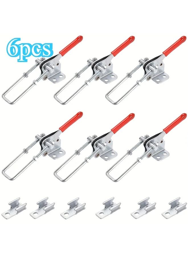 Heavy Duty Toggle Latch Clamps 2000Lbs Locking Mechanism Industrial Metal Construction 6pcs - Image 2