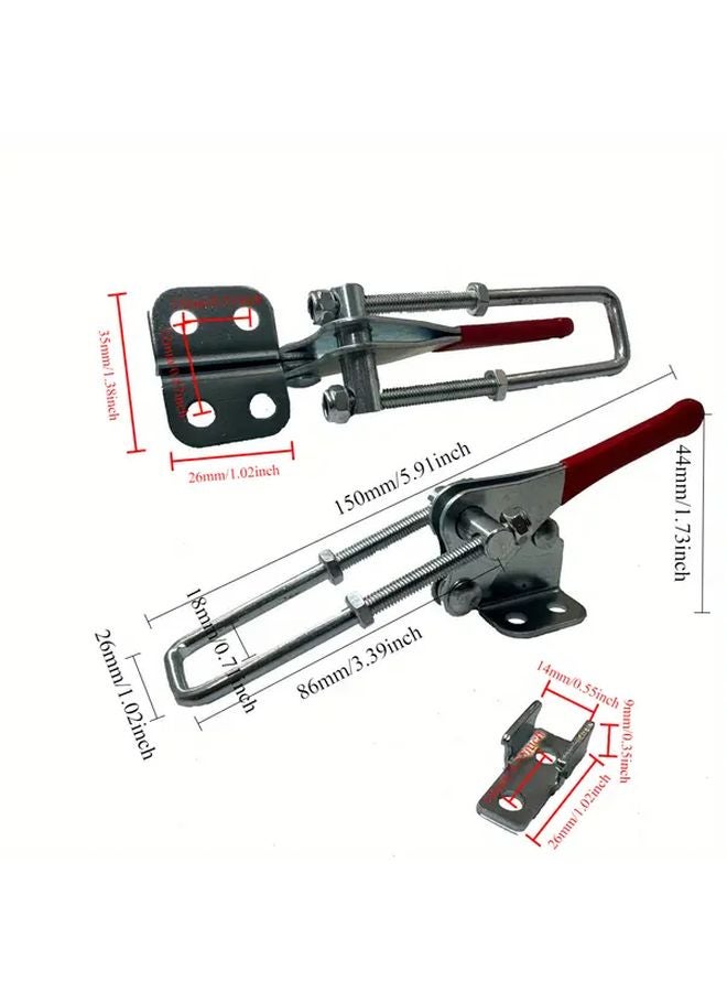 Heavy Duty Toggle Latch Clamps 2000Lbs Locking Mechanism Industrial Metal Construction 6pcs - Image 4