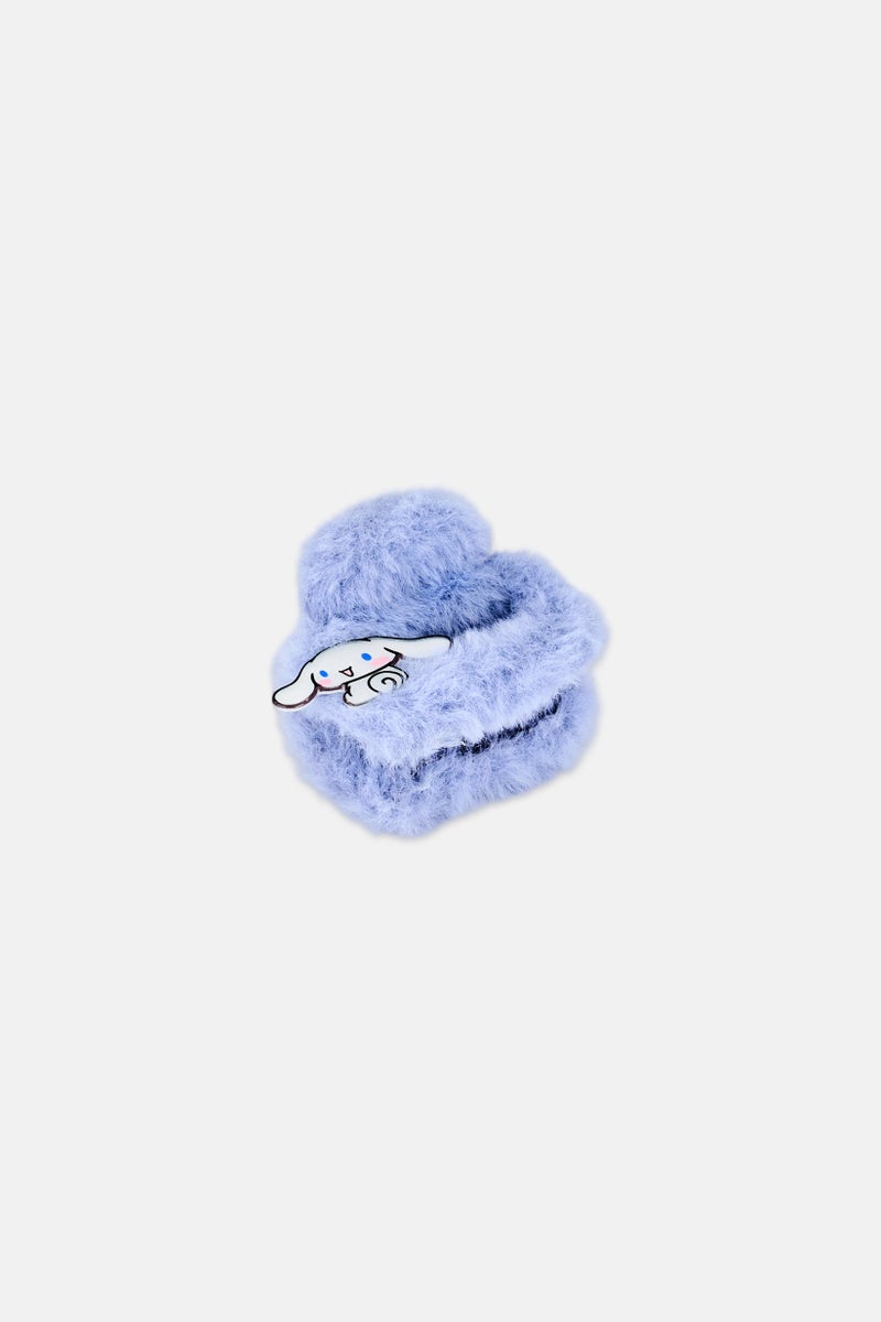 Cinnamoroll Kids Girl Fur Hair Claw Clip With Charm, Blue - Image 3