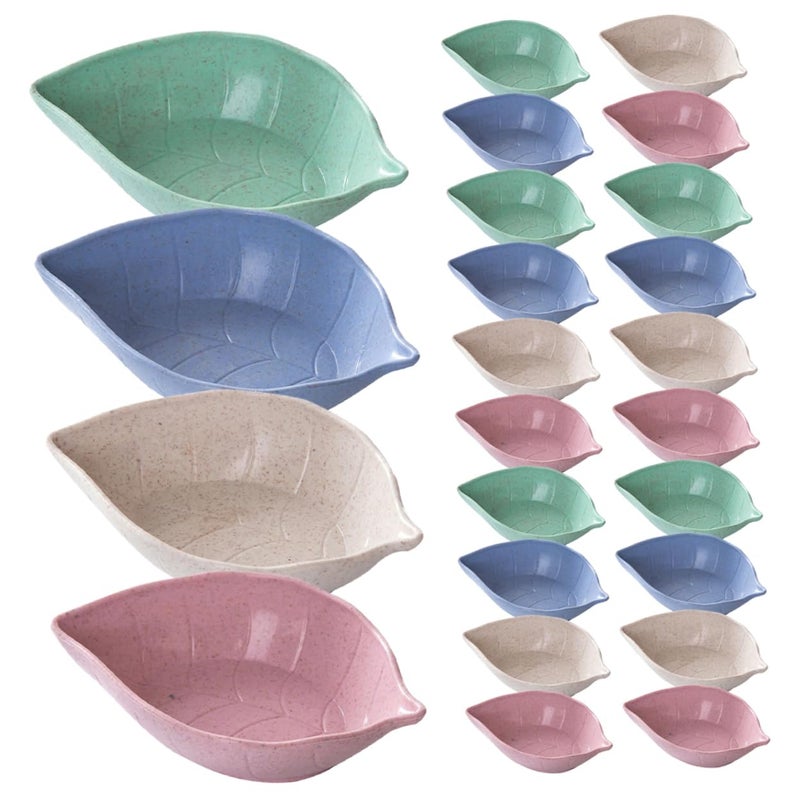40Pcs Green Leaf Shaped Food Grade Sauce Dishes For Sushi Desserts Kitchen - Image 2