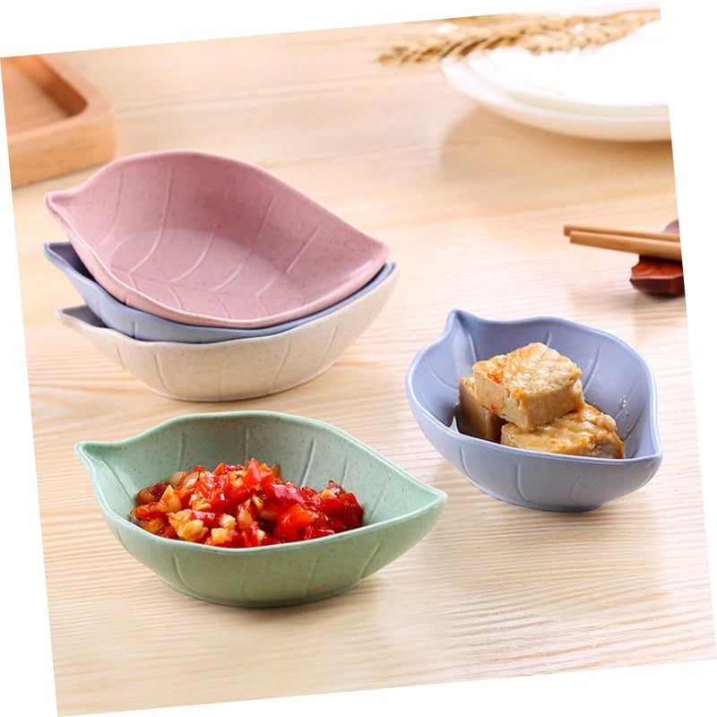 40Pcs Green Leaf Shaped Food Grade Sauce Dishes For Sushi Desserts Kitchen - Image 4