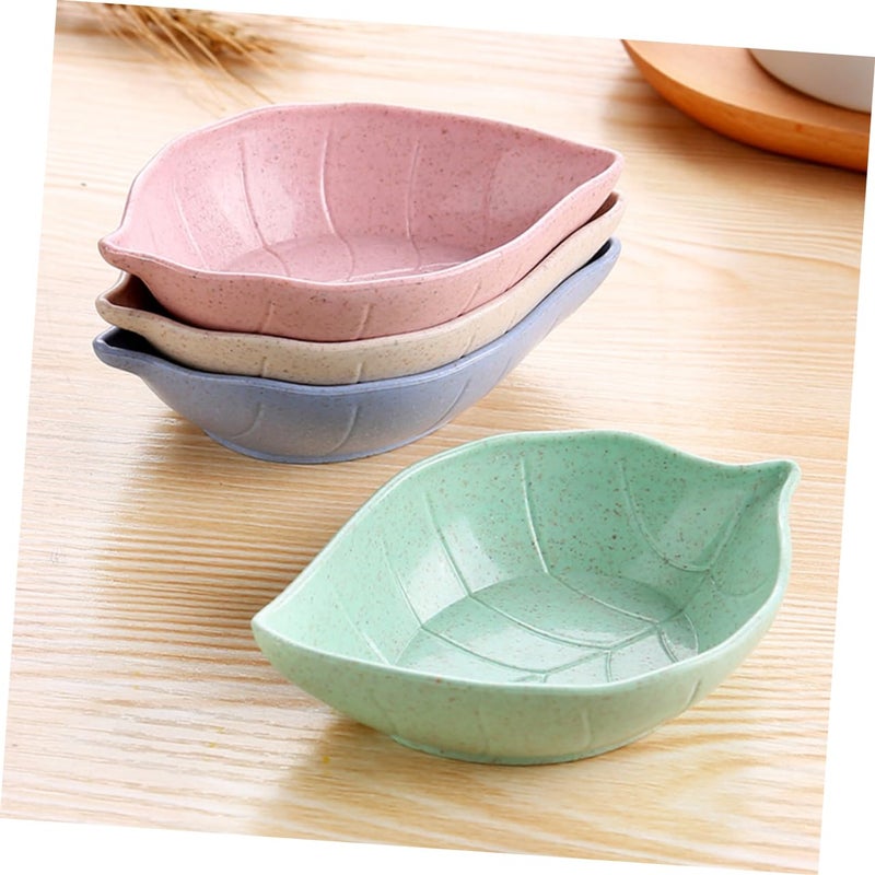 40Pcs Green Leaf Shaped Food Grade Sauce Dishes For Sushi Desserts Kitchen - Image 5